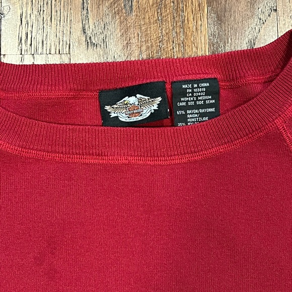 Harley Davidson Hook & Eye Long Sleeve Blouse - Picture 4 of 7